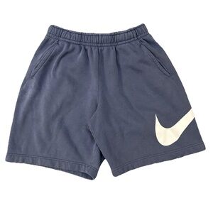 Nike Sportswear Club Fleece Big Swoosh Graphic Shorts Navy Blue Men's Size M